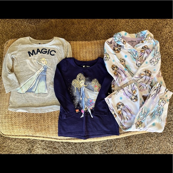 Disney Other - Disney’s Frozen Long Sleeve Shirt and PJ Bundle